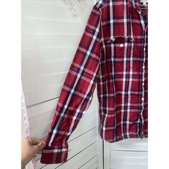LEVI'S San Francisco Men's Cotton Red Check Plaid Button Front Shirt M - Picture 4 of 7